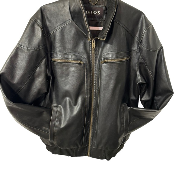 Guess faux leather Bomber jacket - Large - Picture 9 of 13